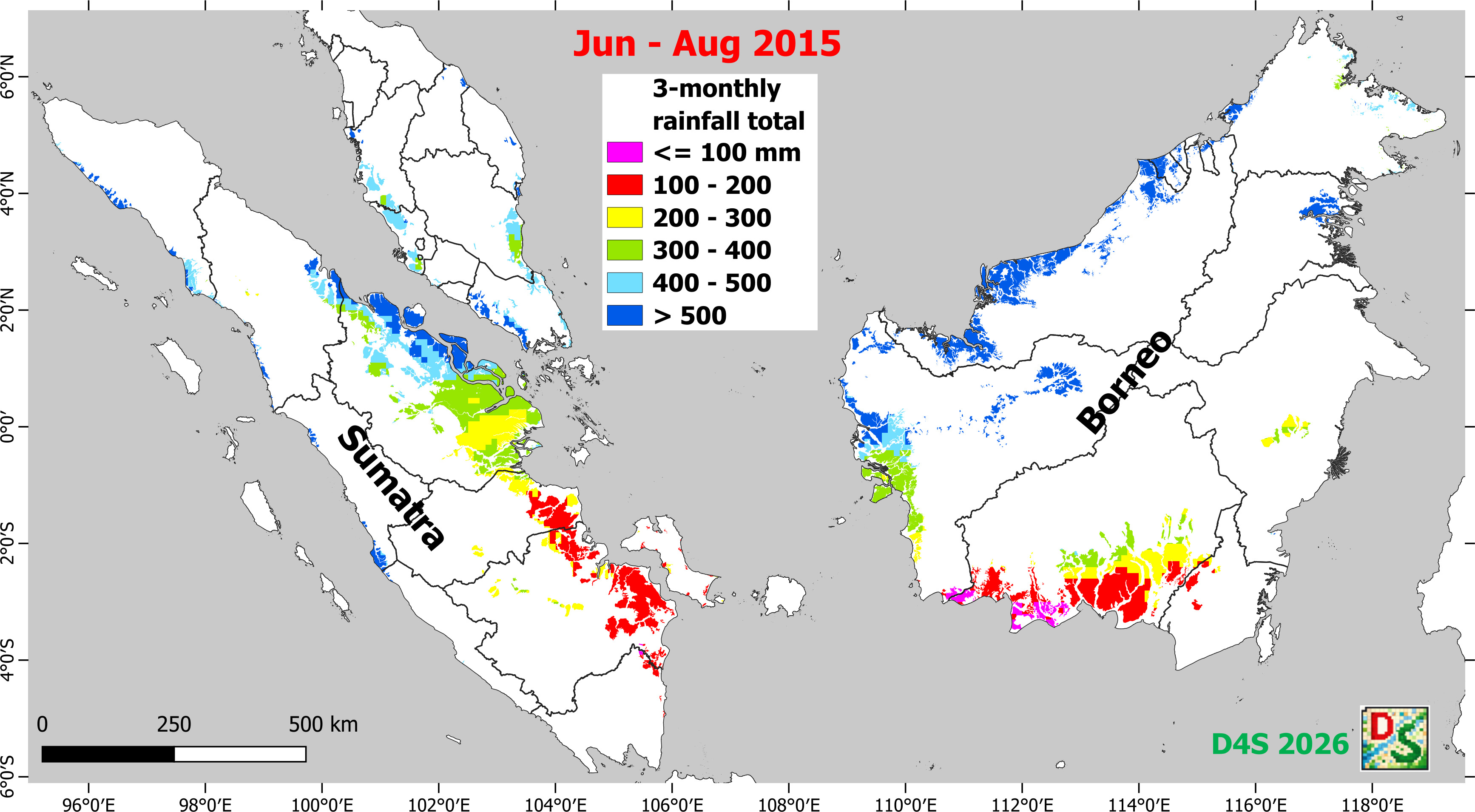 3-month rainfall total map